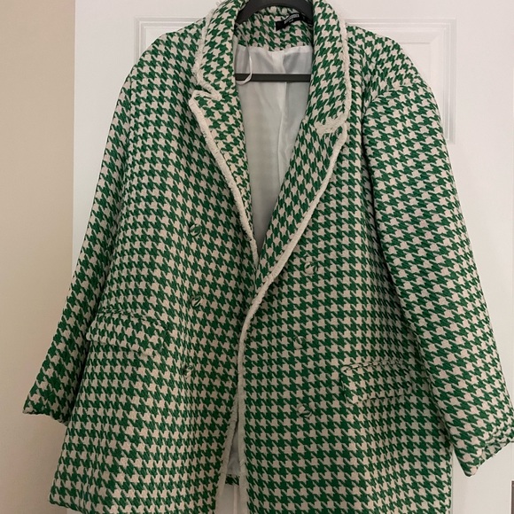 Missguided Herringbone Fringe Blazer - Picture 2 of 9